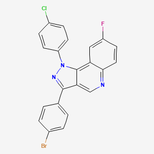 molecular formula C22H12BrClFN3 B2796068 3-(4-溴苯基)-1-(4-氯苯基)-8-氟-1H-吡唑并[4,3-c]喹啉 CAS No. 901228-95-3