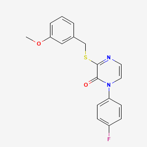 1-(4-fluorophenyl)-3-((3-methoxybenzyl)thio)pyrazin-2(1H)-one