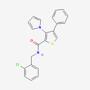 N-(2-chlorobenzyl)-4-phenyl-3-(1H-pyrrol-1-yl)thiophene-2-carboxamide