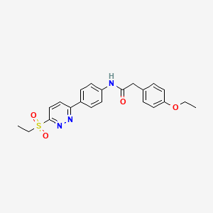 2-(4-ethoxyphenyl)-N-(4-(6-(ethylsulfonyl)pyridazin-3-yl)phenyl)acetamide
