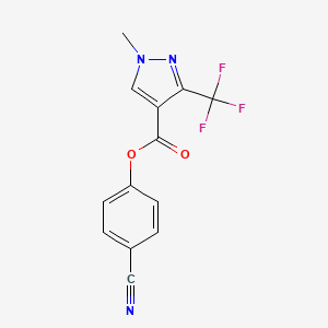 4-cyanophenyl 1-methyl-3-(trifluoromethyl)-1H-pyrazole-4-carboxylate