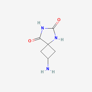 molecular formula C6H9N3O2 B2796082 2-Amino-5,7-diazaspiro[3.4]octane-6,8-dione CAS No. 2092758-47-7
