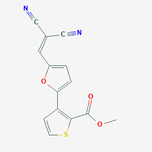 molecular formula C14H8N2O3S B2796095 Methyl 3-[5-(2,2-dicyanovinyl)-2-furyl]-2-thiophenecarboxylate CAS No. 136428-42-7