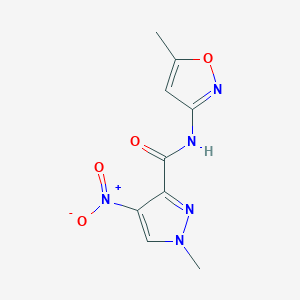 molecular formula C9H9N5O4 B279610 4-nitro-1-methyl-N-(5-methyl-3-isoxazolyl)-1H-pyrazole-3-carboxamide 