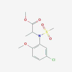 molecular formula C12H16ClNO5S B2796110 甲基-N-(5-氯-2-甲氧基苯基)-N-(甲基磺酰)丙氨酸甲酯 CAS No. 1040555-74-5