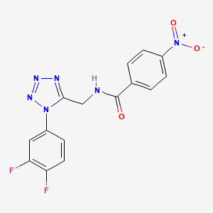 N-((1-(3,4-difluorophenyl)-1H-tetrazol-5-yl)methyl)-4-nitrobenzamide