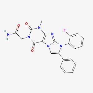 2-[8-(2-Fluorophenyl)-1-methyl-2,4-dioxo-7-phenyl-1,3,5-trihydro-4-imidazolino [1,2-h]purin-3-yl]acetamide