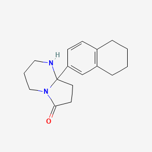 molecular formula C17H22N2O B2796129 8a-(5,6,7,8-Tetrahydronaphthalen-2-yl)-octahydropyrrolo[1,2-a]pyrimidin-6-one CAS No. 1018568-05-2