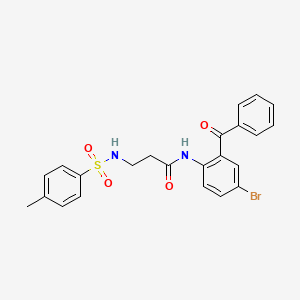 molecular formula C23H21BrN2O4S B2796132 N-(2-benzoyl-4-bromophenyl)-3-[(4-methylphenyl)sulfonylamino]propanamide CAS No. 380588-99-8