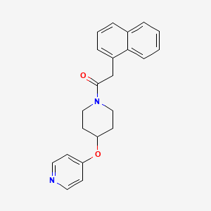 molecular formula C22H22N2O2 B2796133 2-(萘-1-基)-1-(4-(吡啶-4-氧基)哌啶-1-基)乙酮 CAS No. 2034251-80-2