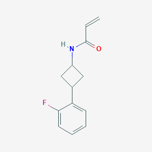 molecular formula C13H14FNO B2796135 N-[3-(2-Fluorophenyl)cyclobutyl]prop-2-enamide CAS No. 2176573-67-2
