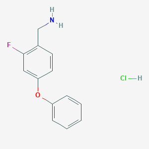 molecular formula C13H13ClFNO B2796149 (2-Fluoro-4-phenoxyphenyl)methanamine;hydrochloride CAS No. 2361634-04-8