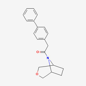 2-([1,1'-biphenyl]-4-yl)-1-((1R,5S)-3-oxa-8-azabicyclo[3.2.1]octan-8-yl)ethanone