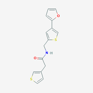 N-[[4-(Furan-2-yl)thiophen-2-yl]methyl]-2-thiophen-3-ylacetamide