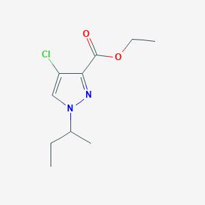 molecular formula C10H15ClN2O2 B2796174 ethyl 1-sec-butyl-4-chloro-1H-pyrazole-3-carboxylate CAS No. 1856027-44-5