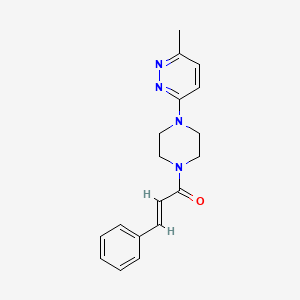 molecular formula C18H20N4O B2796195 (E)-1-(4-(6-甲基吡啶并[3-yl]哌嗪-3-基)哌嗪-1-基)-3-苯基丙-2-烯-1-酮 CAS No. 1173419-72-1