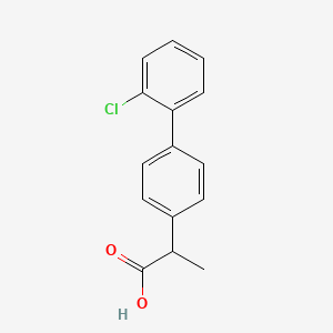 molecular formula C15H13ClO2 B2796198 2-[4-(2-氯苯基)苯基]丙酸 CAS No. 5104-50-7