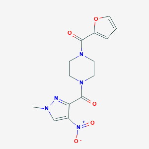 1-(2-furoyl)-4-({4-nitro-1-methyl-1H-pyrazol-3-yl}carbonyl)piperazine