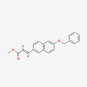 molecular formula C21H18O3 B2796205 3-(6-Benzyloxy-naphthalen-2-yl)-acrylic acid methyl ester CAS No. 851124-28-2