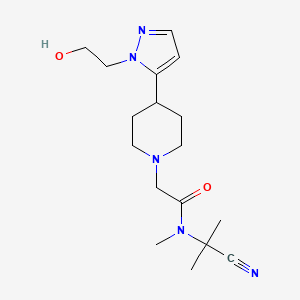 N-(1-cyano-1-methylethyl)-2-{4-[1-(2-hydroxyethyl)-1H-pyrazol-5-yl]piperidin-1-yl}-N-methylacetamide