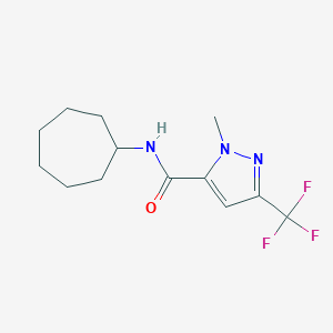 N-cycloheptyl-1-methyl-3-(trifluoromethyl)-1H-pyrazole-5-carboxamide