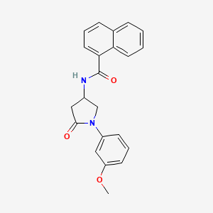 N-(1-(3-methoxyphenyl)-5-oxopyrrolidin-3-yl)-1-naphthamide