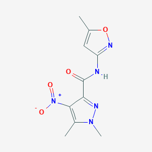4-nitro-1,5-dimethyl-N-(5-methyl-3-isoxazolyl)-1H-pyrazole-3-carboxamide