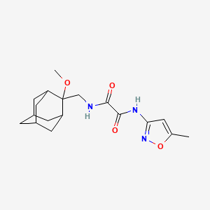 molecular formula C18H25N3O4 B2796234 N1-(((1R,3S,5r,7r)-2-甲氧基孔雀石-2-基)甲基)-N2-(5-甲基异噁唑-3-基)草酰胺 CAS No. 1797090-80-2