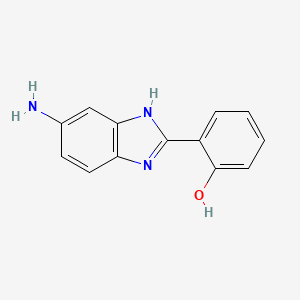 molecular formula C13H11N3O B2796256 6-(5-Amino-1,3-dihydrobenzimidazol-2-ylidene)cyclohexa-2,4-dien-1-one CAS No. 69498-44-8