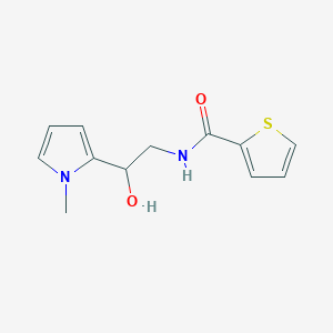 molecular formula C12H14N2O2S B2796259 N-(2-hydroxy-2-(1-methyl-1H-pyrrol-2-yl)ethyl)thiophene-2-carboxamide CAS No. 1396845-24-1