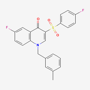 6-Fluoro-3-(4-fluorophenyl)sulfonyl-1-[(3-methylphenyl)methyl]quinolin-4-one