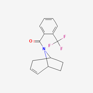 molecular formula C15H14F3NO B2796263 (1R,5S)-8-氮杂双环[3.2.1]辛-2-烯-8-基(2-(三氟甲基)苯基)甲酮 CAS No. 1797096-02-6