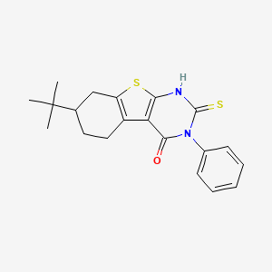 7-tert-butyl-2-mercapto-3-phenyl-5,6,7,8-tetrahydro[1]benzothieno[2,3-d]pyrimidin-4(3H)-one