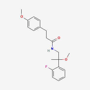 molecular formula C20H24FNO3 B2796269 N-(2-(2-fluorophenyl)-2-methoxypropyl)-3-(4-methoxyphenyl)propanamide CAS No. 1797088-81-3