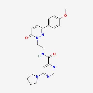 N-(2-(3-(4-methoxyphenyl)-6-oxopyridazin-1(6H)-yl)ethyl)-6-(pyrrolidin-1-yl)pyrimidine-4-carboxamide