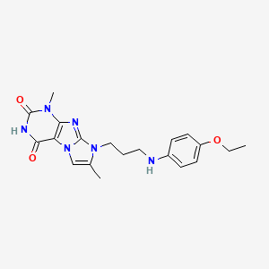 8-(3-((4-ethoxyphenyl)amino)propyl)-1,7-dimethyl-1H-imidazo[2,1-f]purine-2,4(3H,8H)-dione