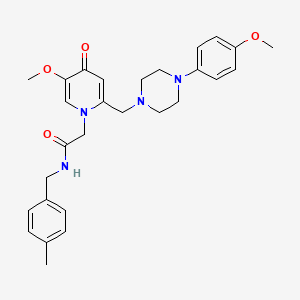 2-(5-methoxy-2-((4-(4-methoxyphenyl)piperazin-1-yl)methyl)-4-oxopyridin-1(4H)-yl)-N-(4-methylbenzyl)acetamide