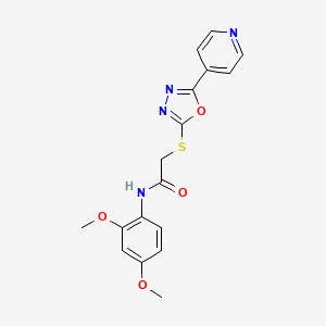 N-(2,4-dimethoxyphenyl)-2-[(5-pyridin-4-yl-1,3,4-oxadiazol-2-yl)sulfanyl]acetamide