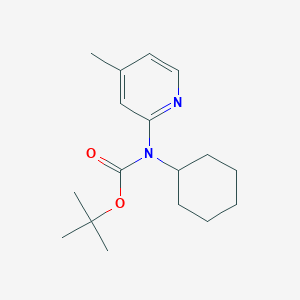 molecular formula C17H26N2O2 B2796302 Tert-butyl N-cyclohexyl-N-(4-methylpyridin-2-yl)carbamate CAS No. 1260901-26-5