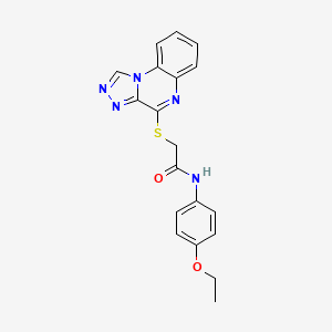molecular formula C19H17N5O2S B2796314 2-([1,2,4]三唑并[4,3-a]喹啉-4-基硫)-N-(4-乙氧基苯基)乙酰胺 CAS No. 1359004-45-7