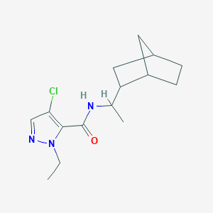 molecular formula C15H22ClN3O B279632 N-(1-bicyclo[2.2.1]hept-2-ylethyl)-4-chloro-1-ethyl-1H-pyrazole-5-carboxamide 