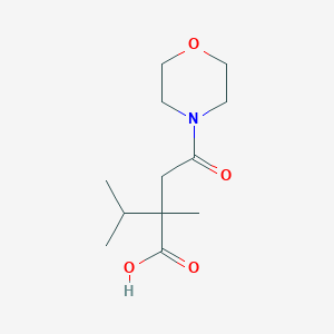 molecular formula C12H21NO4 B2796343 2-Methyl-4-(morpholin-4-yl)-4-oxo-2-(propan-2-yl)butanoic acid CAS No. 923225-52-9