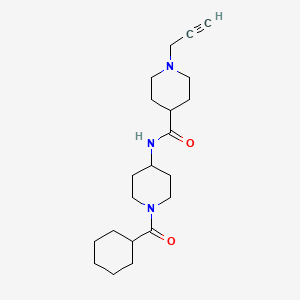molecular formula C21H33N3O2 B2796344 N-(1-cyclohexanecarbonylpiperidin-4-yl)-1-(prop-2-yn-1-yl)piperidine-4-carboxamide CAS No. 1197771-54-2