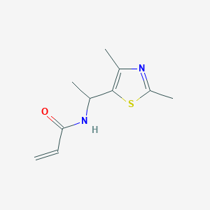 molecular formula C10H14N2OS B2796345 N-[1-(2,4-dimethyl-1,3-thiazol-5-yl)ethyl]prop-2-enamide CAS No. 1248662-65-8