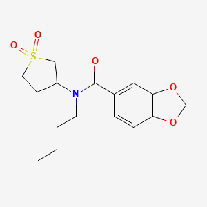 N-butyl-N-(1,1-dioxidotetrahydrothiophen-3-yl)benzo[d][1,3]dioxole-5-carboxamide