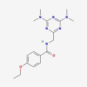 molecular formula C17H24N6O2 B2796359 N-((4,6-双二甲胺-1,3,5-三嗪-2-基)甲基)-4-乙氧基苯甲酰胺 CAS No. 2034579-49-0