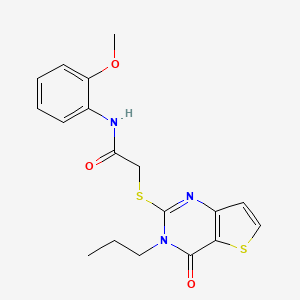 N-(2-methoxyphenyl)-2-[(4-oxo-3-propyl-3,4-dihydrothieno[3,2-d]pyrimidin-2-yl)sulfanyl]acetamide