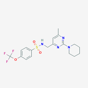 N-((6-methyl-2-(piperidin-1-yl)pyrimidin-4-yl)methyl)-4-(trifluoromethoxy)benzenesulfonamide