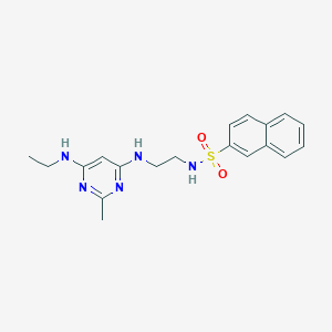 N-(2-((6-(ethylamino)-2-methylpyrimidin-4-yl)amino)ethyl)naphthalene-2-sulfonamide