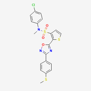 N-(4-chlorophenyl)-N-methyl-2-{3-[4-(methylsulfanyl)phenyl]-1,2,4-oxadiazol-5-yl}thiophene-3-sulfonamide